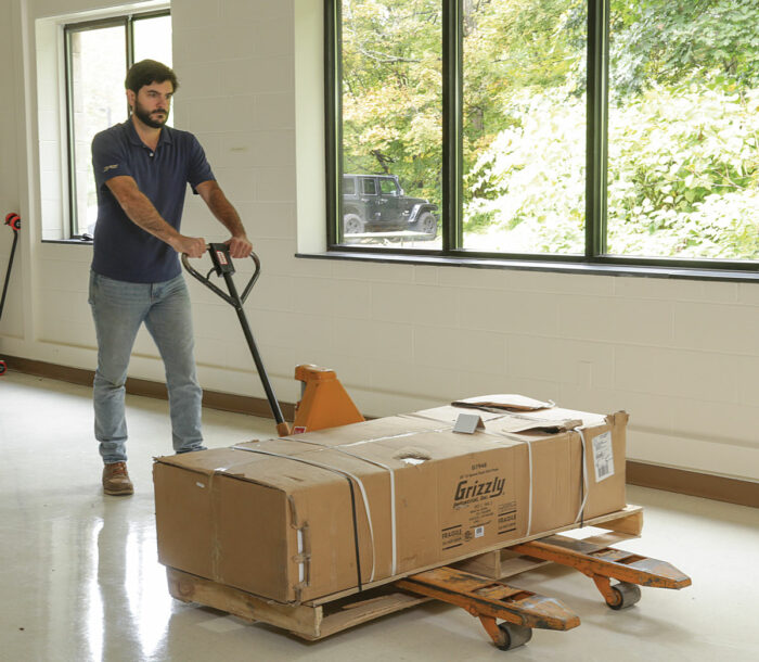 Move the box near the tool’s final destination. A box of parts is more organized and quicker to move than individual parts. Moving the whole thing will spare you trips across the shop and possibly lost parts.